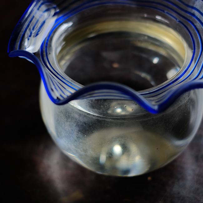 Glass goldfish bowl