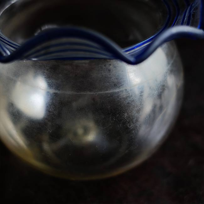 Glass goldfish bowl