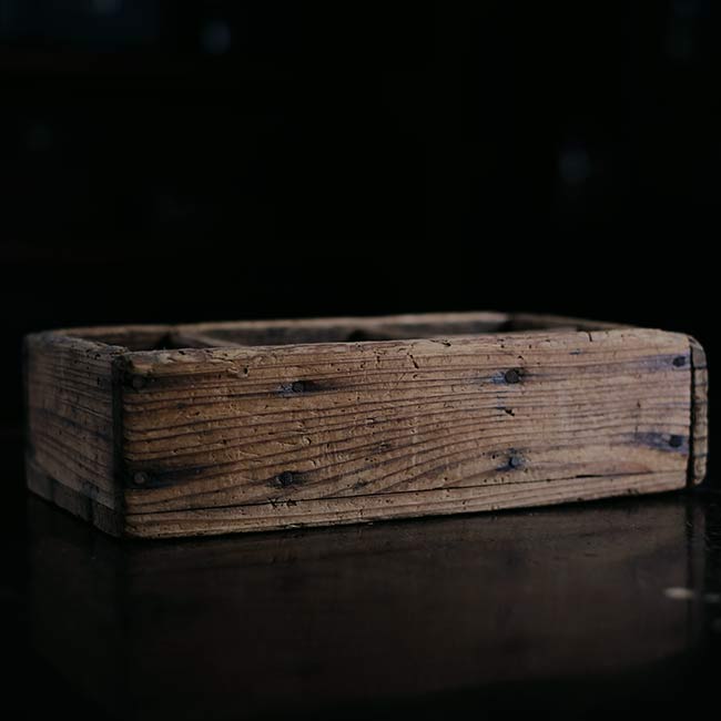 Wooden box with compartments