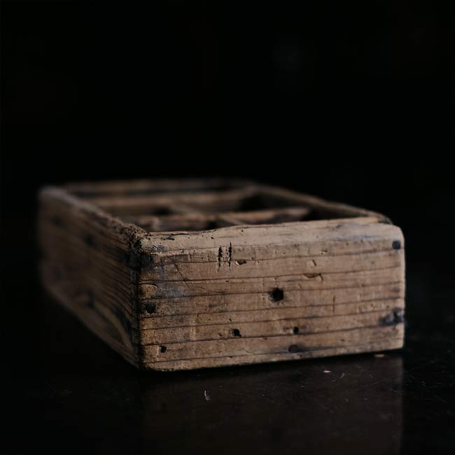 Wooden box with compartments