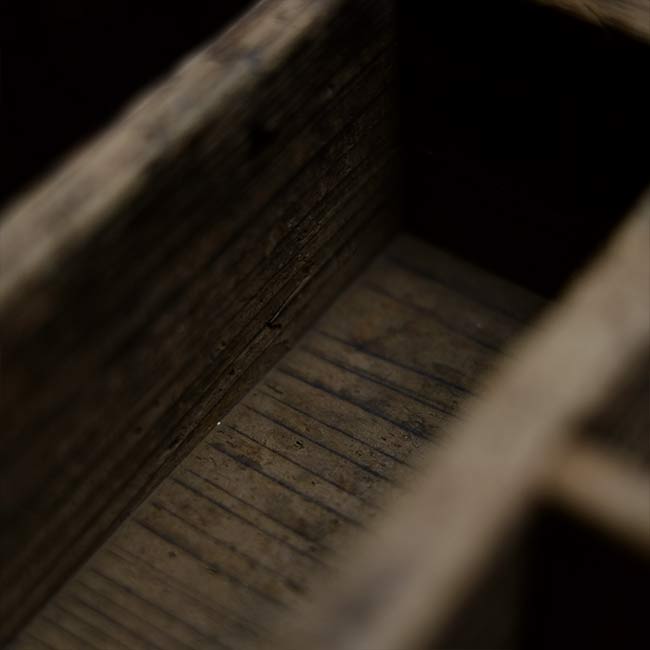 Wooden box with compartments