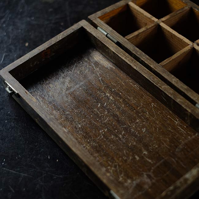 wooden box with handle