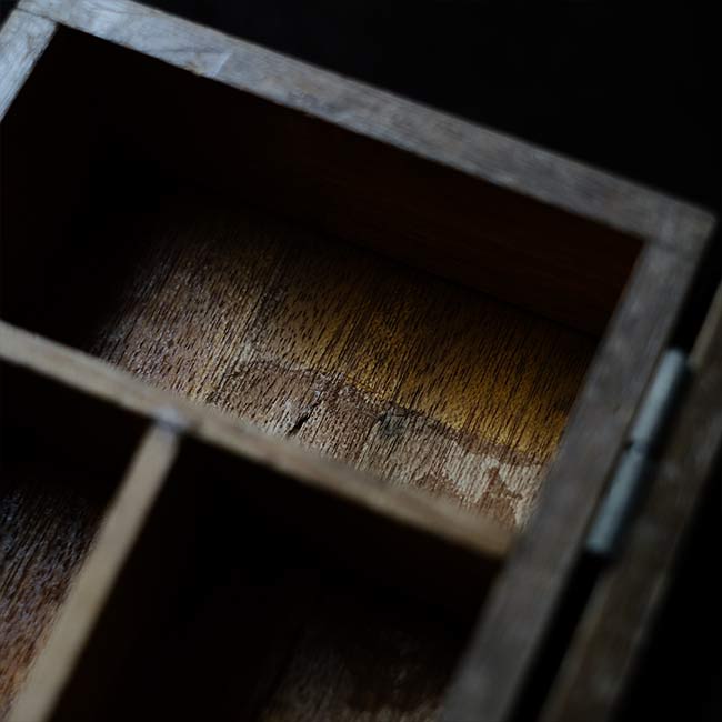 wooden box with handle