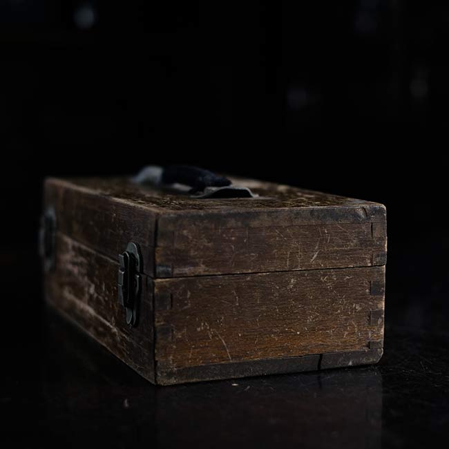 wooden box with handle