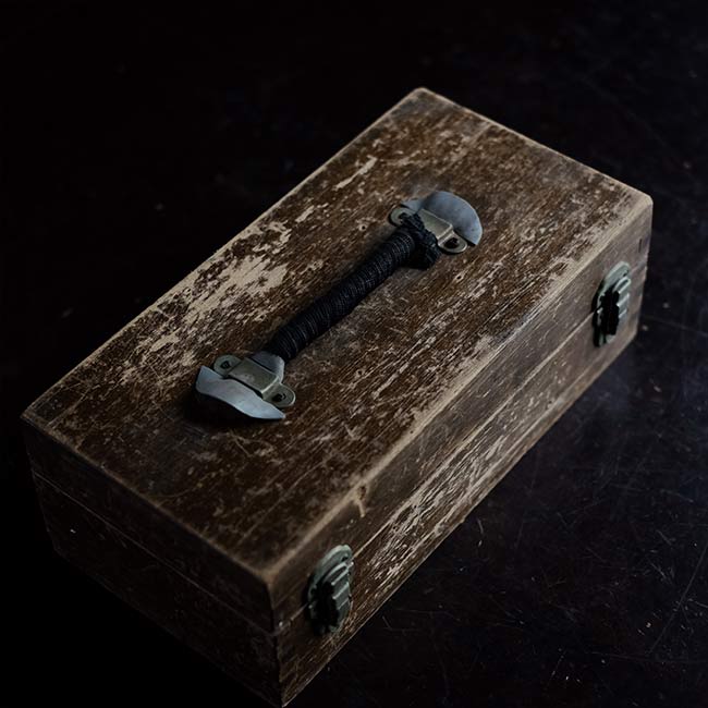 wooden box with handle