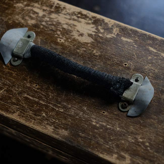 wooden box with handle