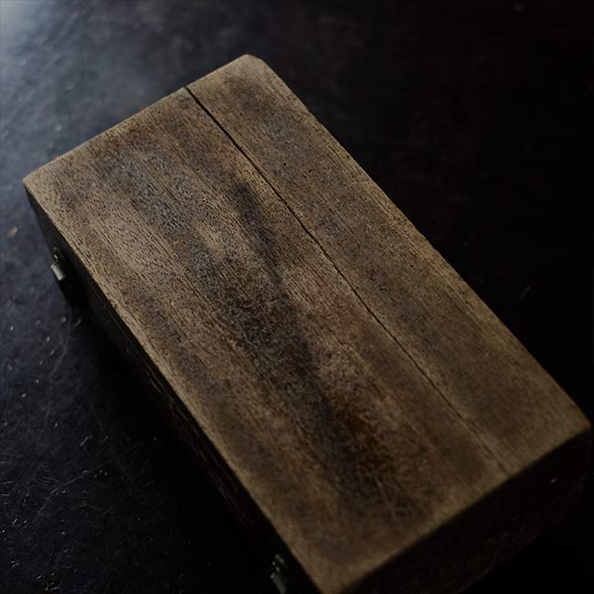 wooden box with handle