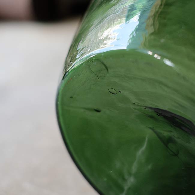 Apple green demijohn bottle