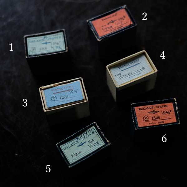 Paper box containing mechanical watch parts