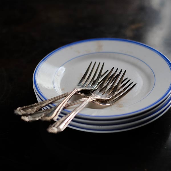 BEST IRONSTONE Blue Line Plate φ18cm