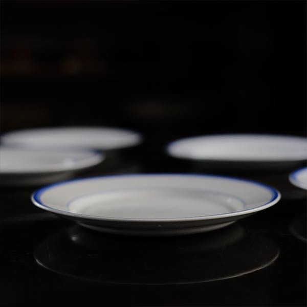 BEST IRONSTONE Blue Line Plate φ18cm