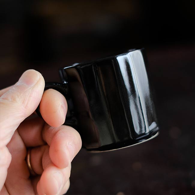 Beveled demitasse cup