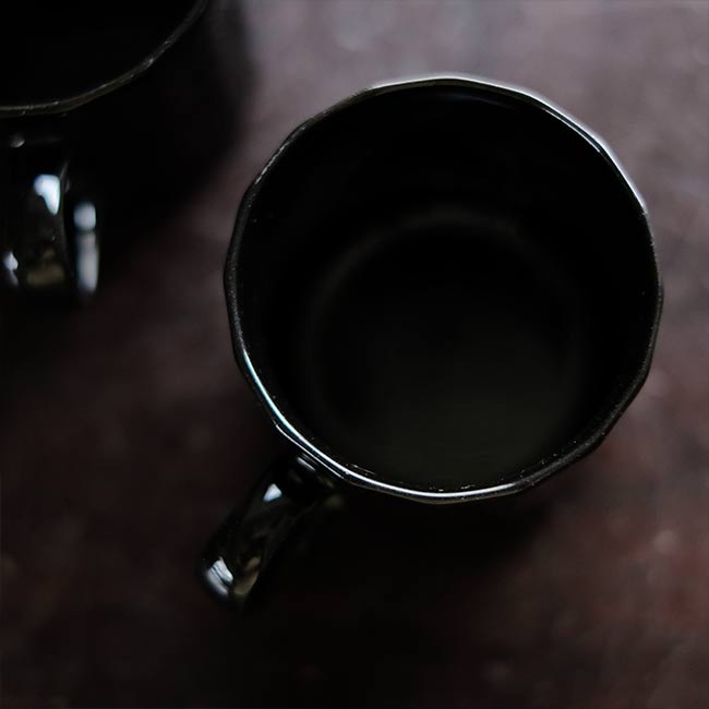 Beveled demitasse cup