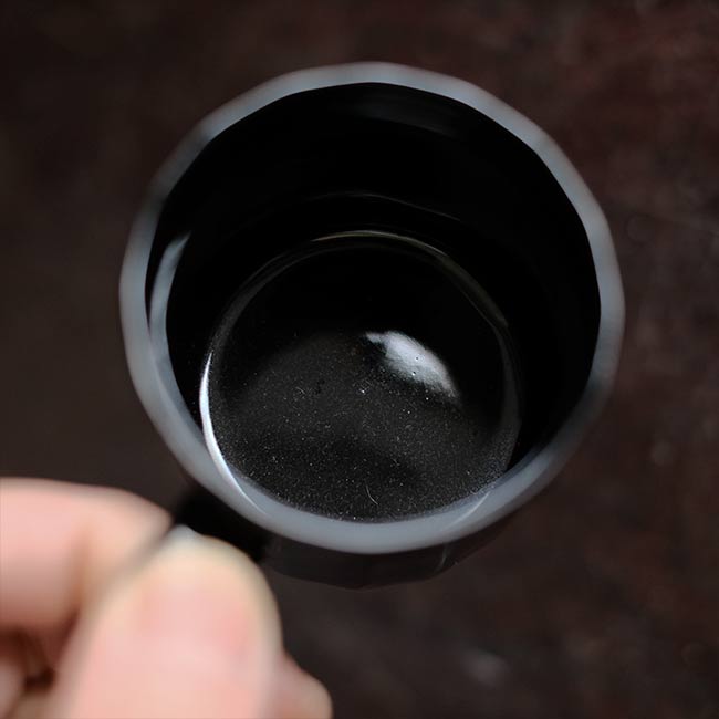 Beveled demitasse cup