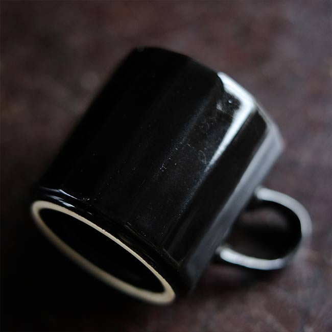 Beveled demitasse cup