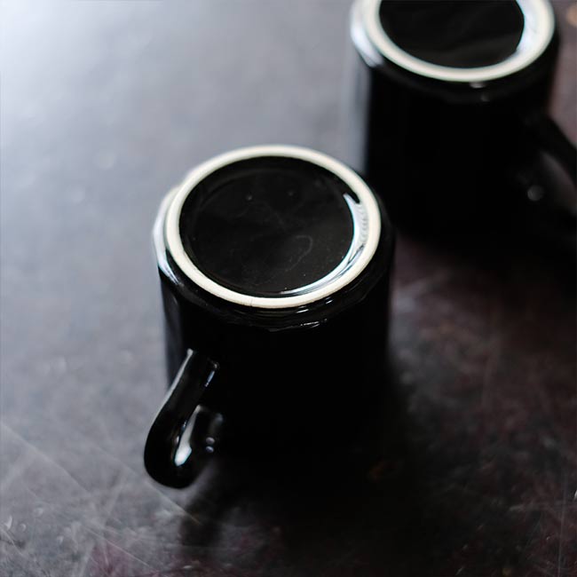 Beveled demitasse cup