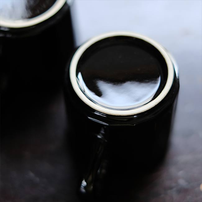 Beveled demitasse cup