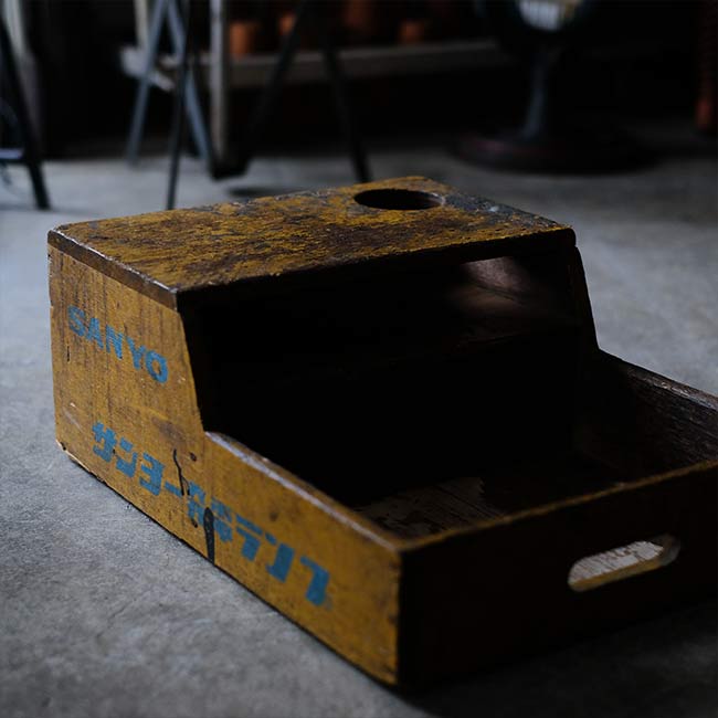 Puncture repair box at a bicycle shop