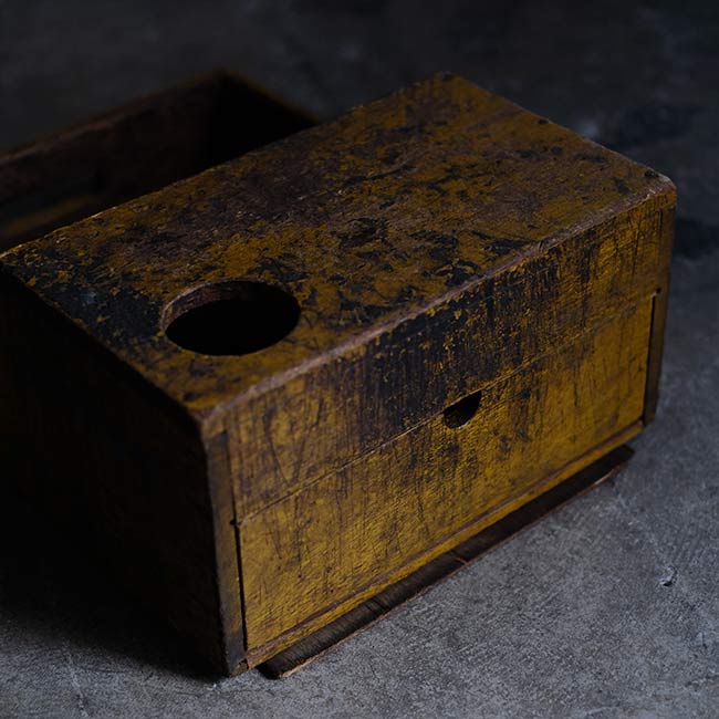Puncture repair box at a bicycle shop
