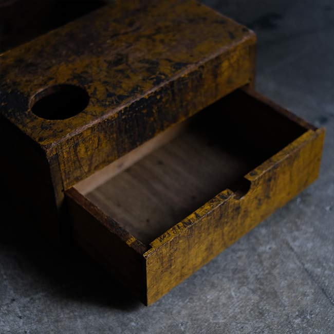 Puncture repair box at a bicycle shop