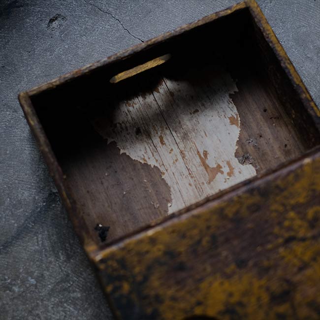 Puncture repair box at a bicycle shop