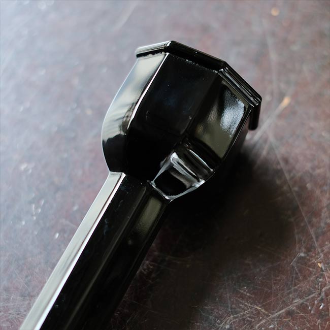 Black glass flower vase