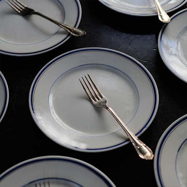 Blue line medium plate φ21cm