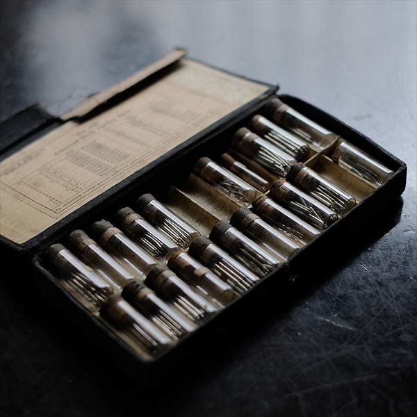 Set of mechanical watch parts jars