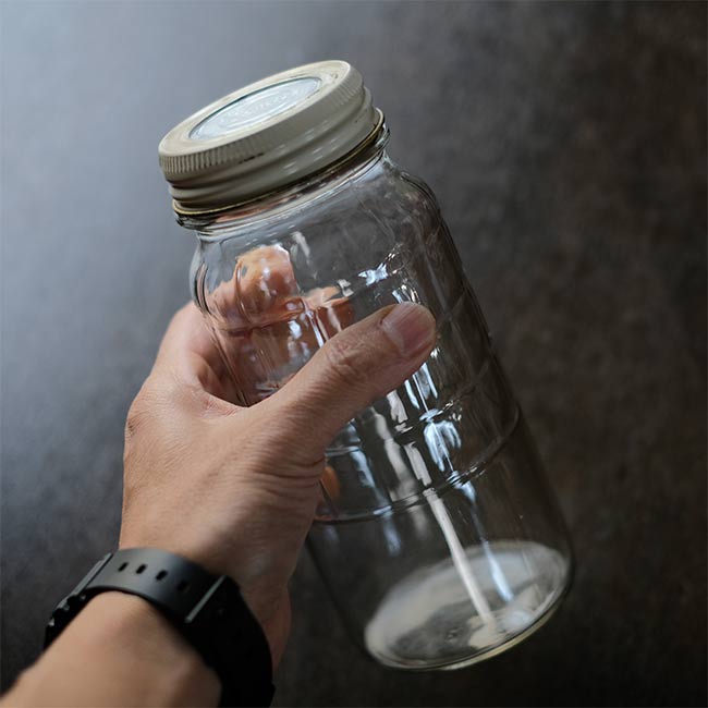 網目模様のメイソンジャー