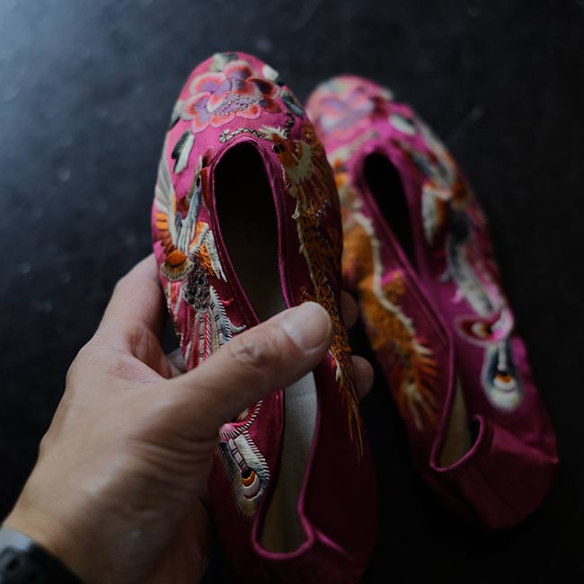Embroidered children's shoes