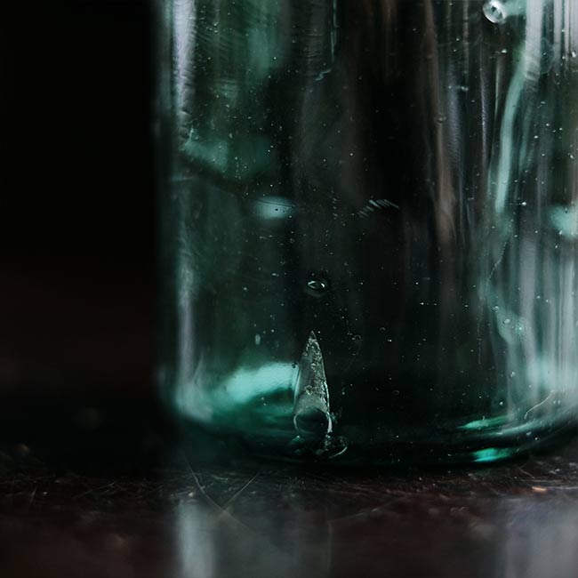Aqua green medicine bottle