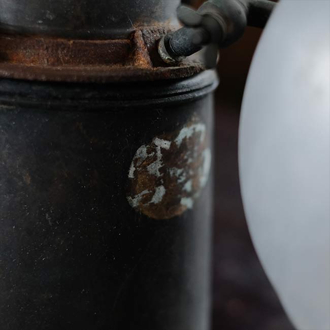 銅のカーバイドランプ