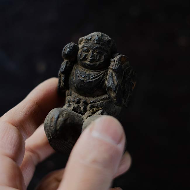 Wooden carving of Daikoku