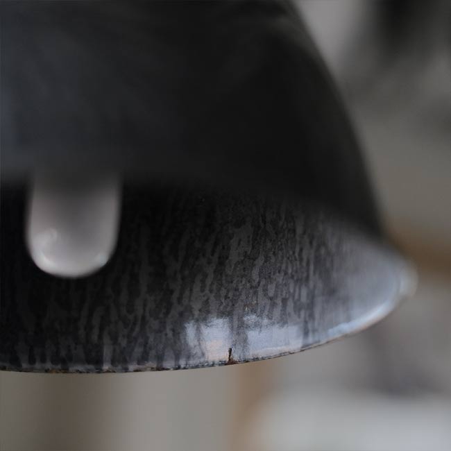 Enamel funnel pendant light
