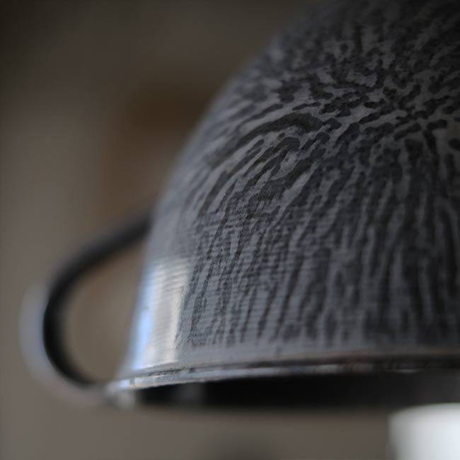 Enamel funnel pendant light