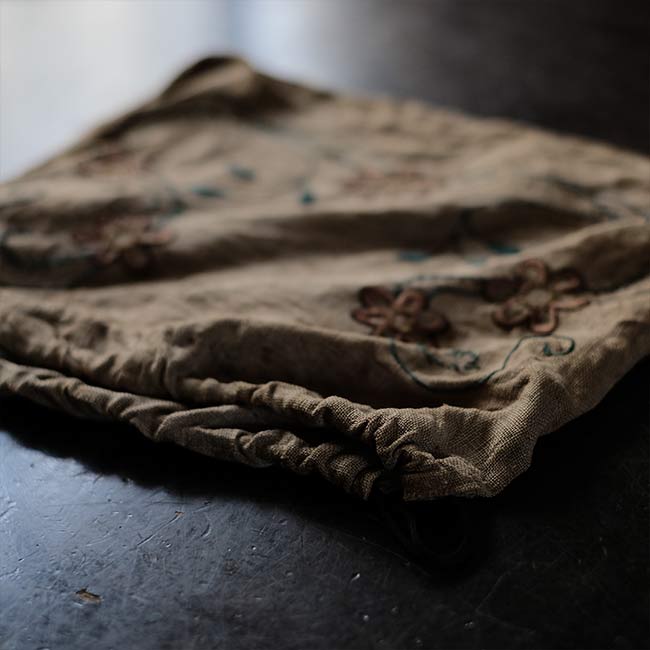 Linen drawstring bag