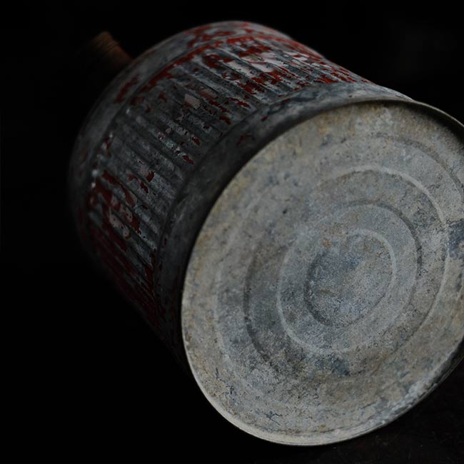 Rusty gasoline can