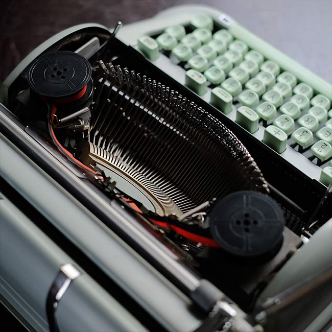 HERMES 3000 typewriter ink ribbon replaced