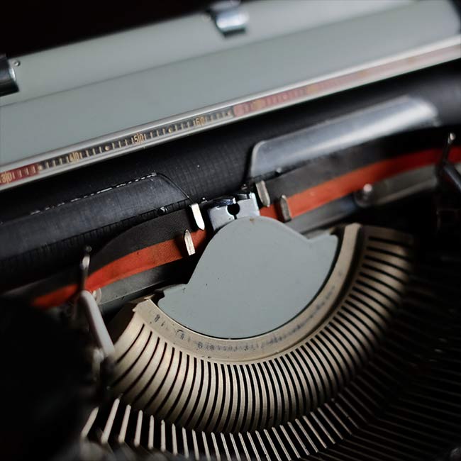 HERMES 3000 typewriter ink ribbon replaced