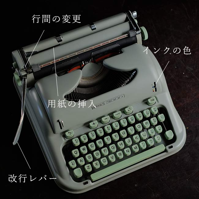 HERMES 3000 typewriter ink ribbon replaced