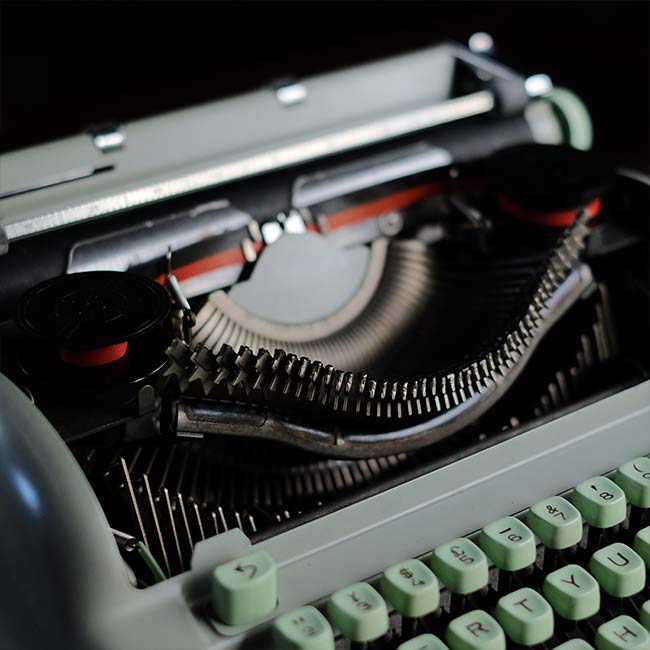 HERMES Media3 typewriter ink ribbon replaced