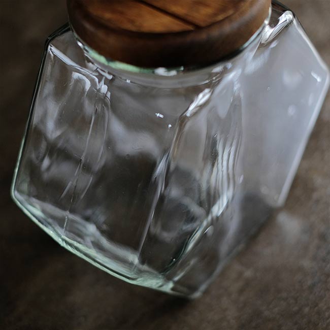 hexagonal cookie jar