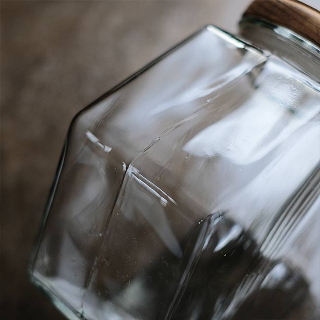 hexagonal cookie jar