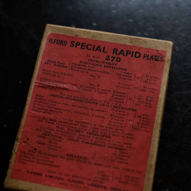 ILFORD SPECIAL RAPID PLATES Glass dry plates