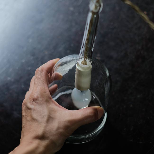 Drip glass lamp