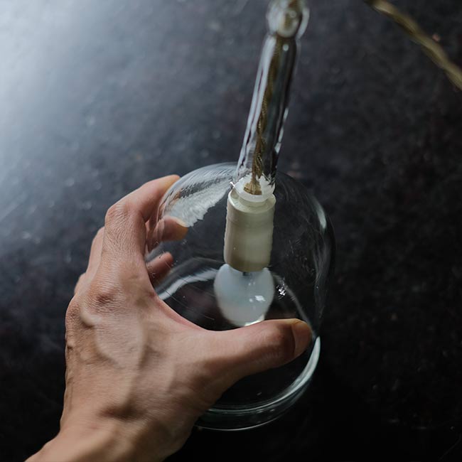 Drip glass lamp