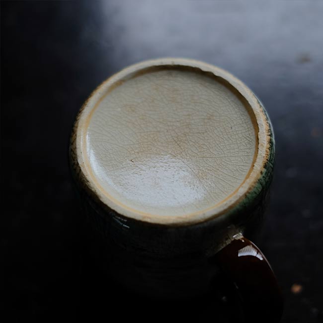 Hard ceramic cup and saucer