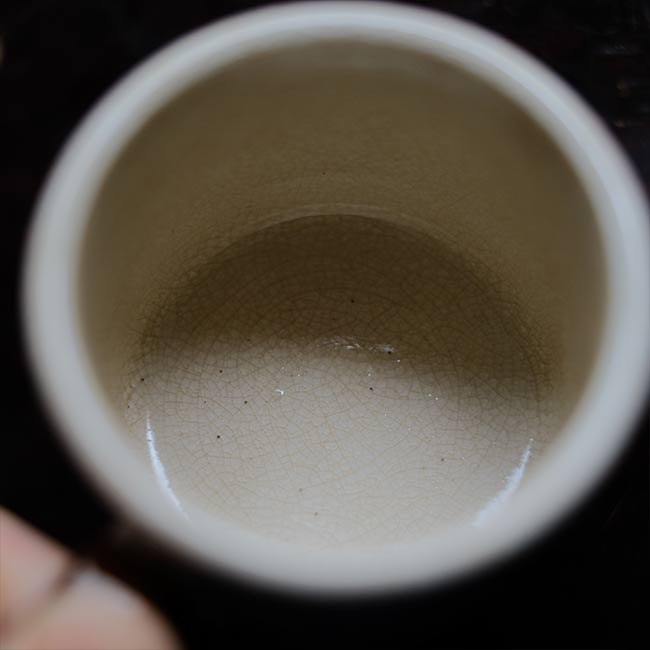 Hard ceramic cup and saucer