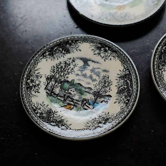 Hard ceramic cup and saucer