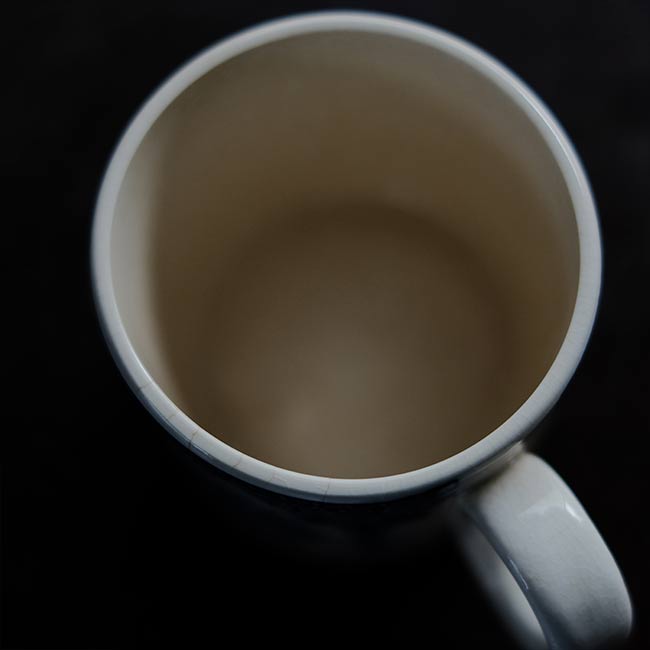 Hard ceramic cup